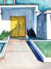 Yellow Door Palm Springs | Mixed Media in Paintings by Catherine Twomey