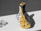 Large Brutalist Concrete Floor Vase, Textured Art Object | Sculptures by Donatas Žukauskas. Item composed of cement and paper in minimalism or contemporary style