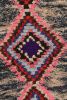 Vintage Moroccan Runner with Polychromatic Diamond Medallion | Area Rug in Rugs by Rug and Kilim