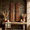 Handmade Fiber Wall Sculpture with Sculptural Tassels | Sculptures by Sarmal Design. Item made of cotton with metal works with boho & country & farmhouse style
