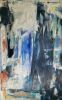 Blue Horizon Abstract Painting | Oil And Acrylic Painting in Paintings by Twyla Gettert. Item made of canvas
