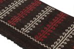 Vintage Kilim Table Runner Rug in Brown w/ Geometric Pattern | Area Rug in Rugs by Rug and Kilim