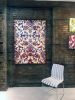 Floral textile patterns in painterly in shades of red | Oil And Acrylic Painting in Paintings by Margaret Lanzetta. Item made of canvas & synthetic