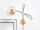 Matte Black and Brass Industrial Scissor Wall Lamp | Sconces by Retro Steam Works. Item made of fabric & brass compatible with industrial and modern style