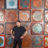 Planetary Wall | Oil And Acrylic Painting in Paintings by Adam Shaw Studio | Museum of Sonoma County in Santa Rosa. Item composed of canvas and synthetic