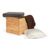 Zuma Para solid wood storage stool | Chairs by Modwerks Furniture Design. Item composed of wood in minimalism or contemporary style