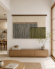 Dyed Yarn Wall Hanging - ZORKE VII | Tapestry in Wall Hangings by Olivia Fiber Art. Item composed of wood and wool in minimalism or contemporary style