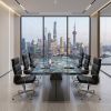 Galactic Luminescence Marble Conference & Dining Desk/Table | Communal Table in Tables by Dynasty Artisan. Item composed of wood & marble compatible with contemporary and japandi style