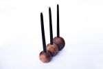 Boule candle holder - bougeoir #1 | Decorative Objects by Nadine Hajjar Studio. Item composed of walnut and copper in minimalism or contemporary style