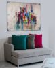 "Colioful Street" | Oil And Acrylic Painting in Paintings by Shirly Maimom Art. Item made of canvas works with contemporary & art deco style