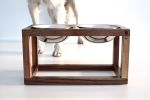 Double Dog Feeder | Storage Stand in Storage by Wake the Tree Furniture Co. Item made of walnut & steel compatible with minimalism and mid century modern style