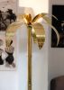 Handmade Hollywood Regency Brass Palm Tree Sculpture | Sculptures by Jover + Valls. Item made of wood with brass works with art deco style