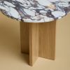 Round Side Table in marble and Oak - SHERMAN by Lebanto | Tables by Lebanto. Item composed of oak wood and marble in minimalism or contemporary style