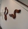 Curious - wall sculpture | Wall Hangings by Lutz Hornischer - Sculptures in Wood & Plaster. Item composed of wood