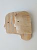 Abstract Wood Sculpture – Minimalist Interlocking Heads Art | Mixed Media by Tanya Coates. Item composed of wood in minimalism or mid century modern style