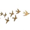 Swallows - Gold Metallic | Wall Sculpture in Wall Hangings by Elizabeth Prince Ceramics. Item made of ceramic works with contemporary & country & farmhouse style