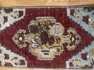 Vintage Hand-woven Turkish Doormat| 1.6 x 2.9 | Small Rug in Rugs by Wool and Rug. Item made of wool works with boho & contemporary style