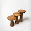 Mushroom Wood End Table | Tables by The Industrial Furniture Ltd. Item made of wood works with boho & mid century modern style