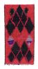 Vintage Moroccan Rug in Pink with Black Diamond Medallions | Area Rug in Rugs by Rug and Kilim
