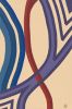 'Around the Wheel' - Abstract Collage Triptych | Oil And Acrylic Painting in Paintings by Bent Street Collage Art & Design. Item composed of canvas and paper in mid century modern or contemporary style