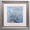 Random Stitching Suzhou Embroidery Van Gogh Almond Blossoms | Wall Hangings by Dynasty Artisan. Item made of wood with fabric works with eclectic & maximalism & art deco style