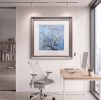 Random Stitching Suzhou Embroidery Van Gogh Almond Blossoms | Wall Hangings by Dynasty Artisan. Item made of wood with fabric works with eclectic & maximalism & art deco style