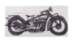 Vintage Motorcycle | Large Oblong Scarf | 40" x 78" | 85% modal . 15% cashmere . 100% original | Apparel & Accessories by Seth B Minkin Fine Art | Seth B Minkin Studio + Showroom in Boston