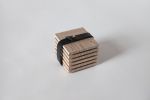 Léon coasters - sous-verres | Tableware by Nadine Hajjar Studio. Item composed of wood & brass compatible with minimalism and contemporary style