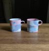pink nerikomi mug | Drinkware by Renee's Ceramics. Item composed of stoneware