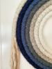 Azure Intention Wheel | Macrame Wall Hanging in Wall Hangings by Ooh La Lūm. Item made of fiber