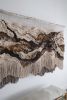 Handwoven Fiber Art Tapestry, "Songline for Pretziada | Wall Hangings by Rebecca Whitaker Art. Item composed of cotton and fiber in boho or minimalism style