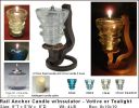 Railroadware- Rail Anchor Insulator Votive Candle Holders | Decorative Objects by RailroadWare Lighting Hardware & Gifts | Brick Anchor Brew House in Norfolk. Item composed of wood & glass
