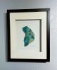 11x14 Framed Stone Artwork (Chrysocolla) | Wall Sculpture in Wall Hangings by Scott Gentry Sculpture, LLC. Item composed of stone in contemporary style