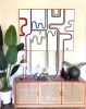 Mid Century Modern fiber frame | Wall Sculpture in Wall Hangings by HILO Fiber Art. Item made of canvas & fiber