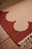Handwoven Woolen Terracotta Runner Rug | Rugs by Evergreen Carpets. Item made of wool works with boho & minimalism style