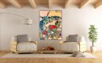 White girl tribal ll | Mixed Media by Anne Beletic | Private Residence in Dallas. Item composed of paper