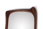 Amorph Narcissus Mirror, Stained Graphite Walnut | Decorative Objects by Amorph. Item made of walnut with glass