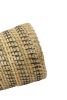 Handmade 11" Round Rattan Striped Basket | Storage Basket in Storage by Amara. Item made of wood compatible with boho and contemporary style