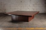 Brown Oak Square Coffee Table | Tables by Aeterna Furniture