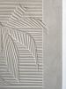 Palm Tree Beige Monochrome Texture Art Panel | Mixed Media by Elsa Jeandedieu Studio. Item made of birch wood with cement works with minimalism & contemporary style