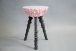 Pink & Black Stool | Chairs by Gavin Stanley Keightley | Plymouth in Plymouth. Item composed of wood and fabric