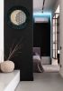 Flower of life Wall Decor - Black with Gold-leaf moon | Wall Sculpture in Wall Hangings by Gissell Studio - Fiber & Botanical Art. Item composed of maple wood and cotton
