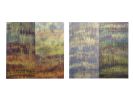 Painted Sunrise - Diptych | Mixed Media in Paintings by Jessie Bloom Studio. Item made of cotton compatible with mid century modern and contemporary style