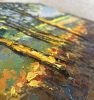 "Golden Hour of Early Autumn" original palette knife oil | Oil And Acrylic Painting in Paintings by OXYPOINT. Item composed of wood and canvas in contemporary or modern style