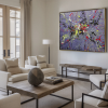 Purple Energy | Oil And Acrylic Painting in Paintings by Anastasiia Krykun. Item made of canvas works with contemporary style