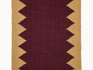 Handwoven Maroon/Tan Wool Stair Runner | Runner Rug in Rugs by Evergreen Carpets. Item composed of wool in boho or minimalism style