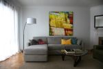 NYC 8, 59x59" | Oil And Acrylic Painting in Paintings by Carol Inez Charney. Item composed of canvas