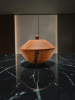 Apple Wood & Azure Resin Vessel | One-of-a-Kind Art | Decorative Bowl in Decorative Objects by Holzkunst Samuel Meisinger. Item composed of wood in modern style