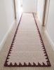 Handwoven Natural Woolen Runner Rug | Rugs by Evergreen Carpets. Item composed of wool in boho or minimalism style