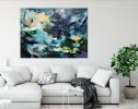 Between Night and Day | Oil And Acrylic Painting in Paintings by Marie Manon Art | Private Residence in Calgary. Item composed of canvas & synthetic
